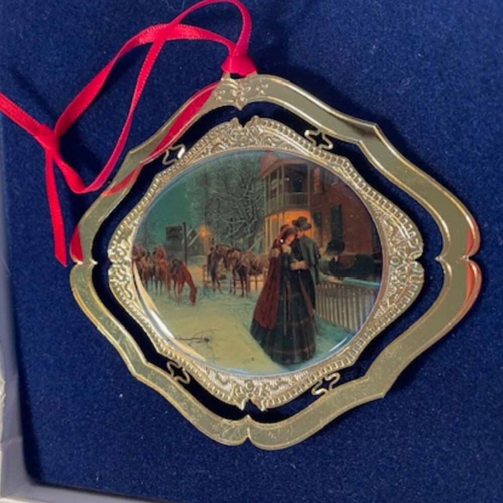 MORT KUNSTLER 1999 Christmas Ornament Wayside Farewell IOB